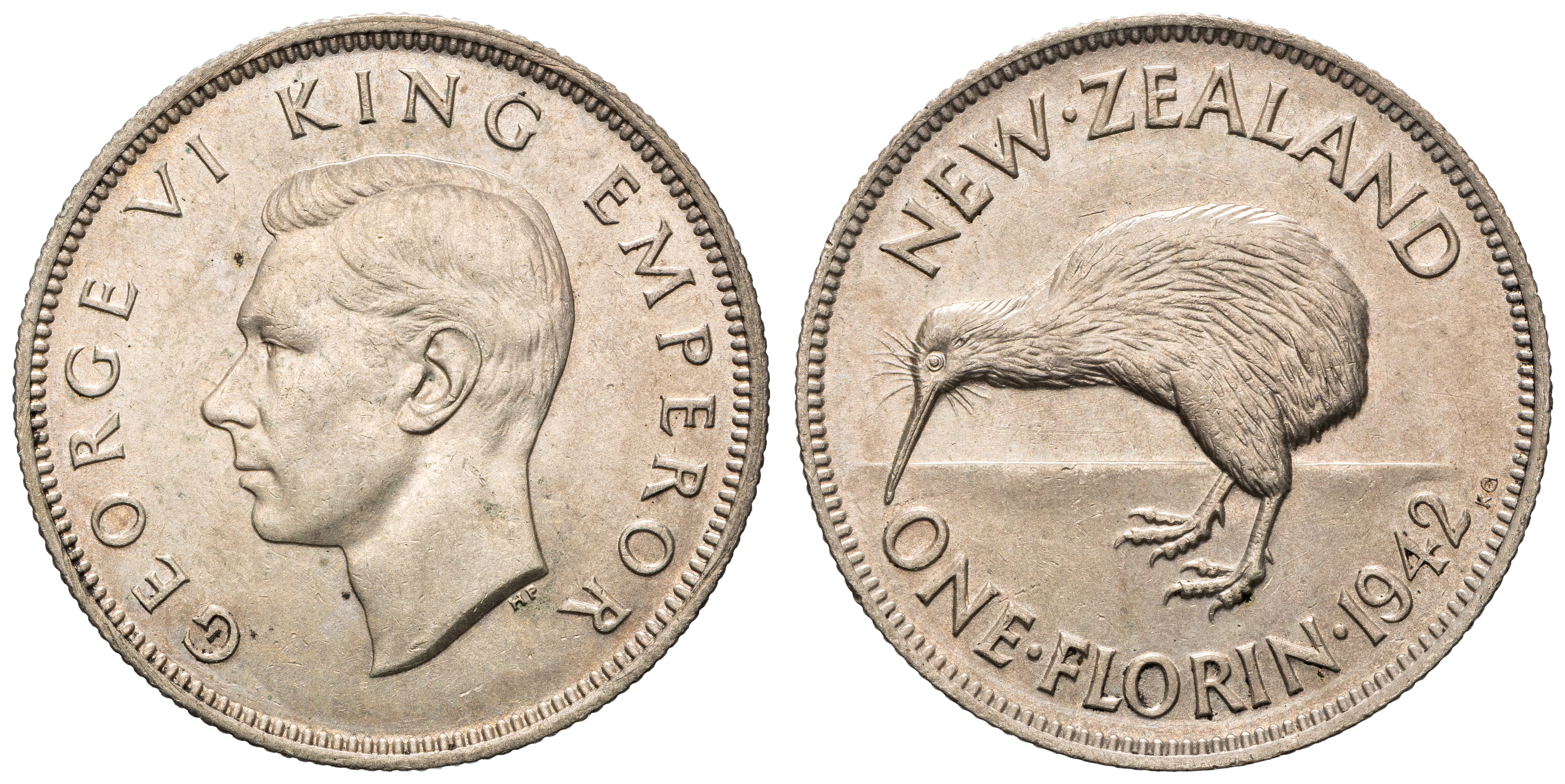 New Zealand, Florin, 1942, UNC