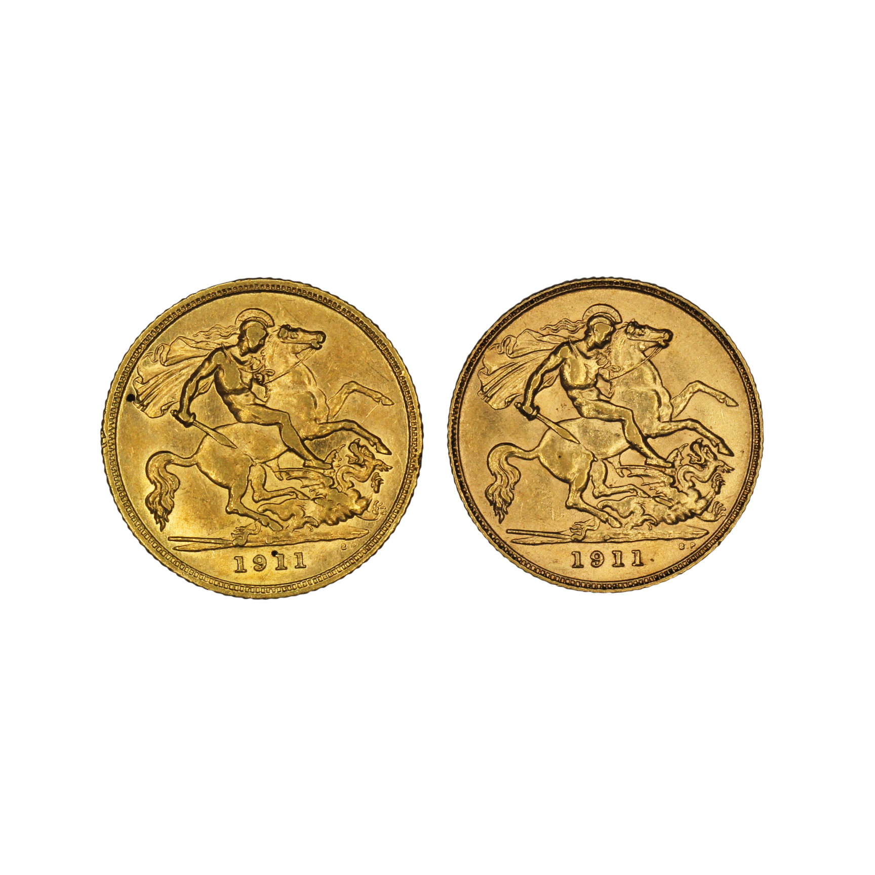 1260. · Group, George V, Half Sovereign, EF
