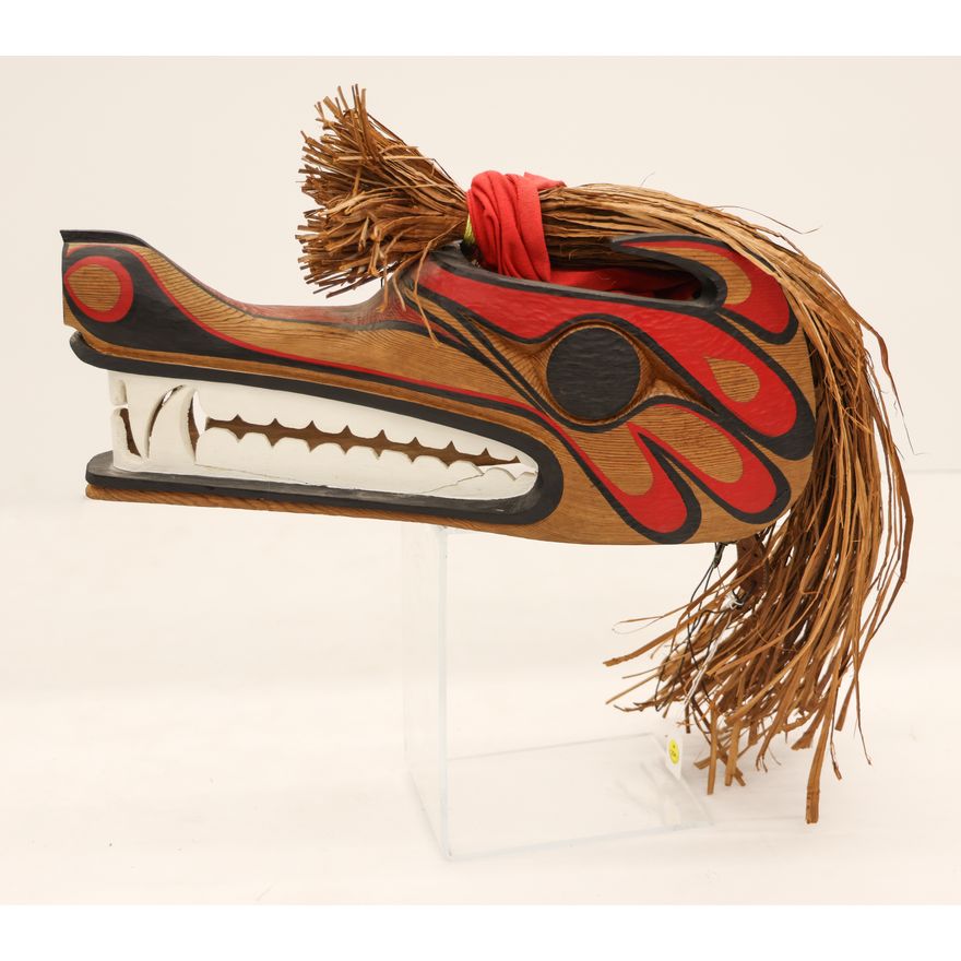 David Strong Della ''Wolf Headdress Mask'' Cedar