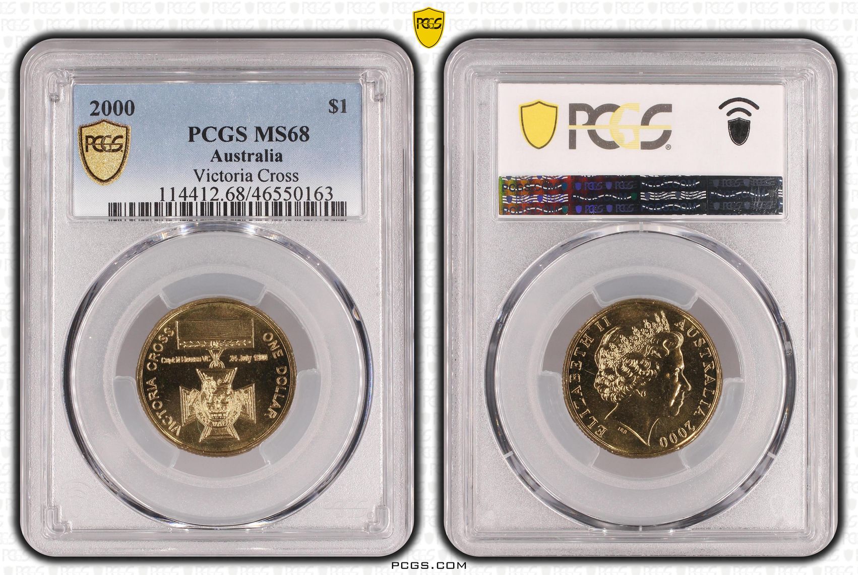 Elizabeth II, Victoria Cross, One Dollar, 2000, PCGS MS68