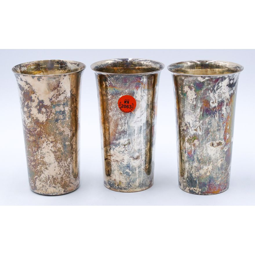 3pc American Sterling Beaker Cups 5.25'' - 438 Grams TW