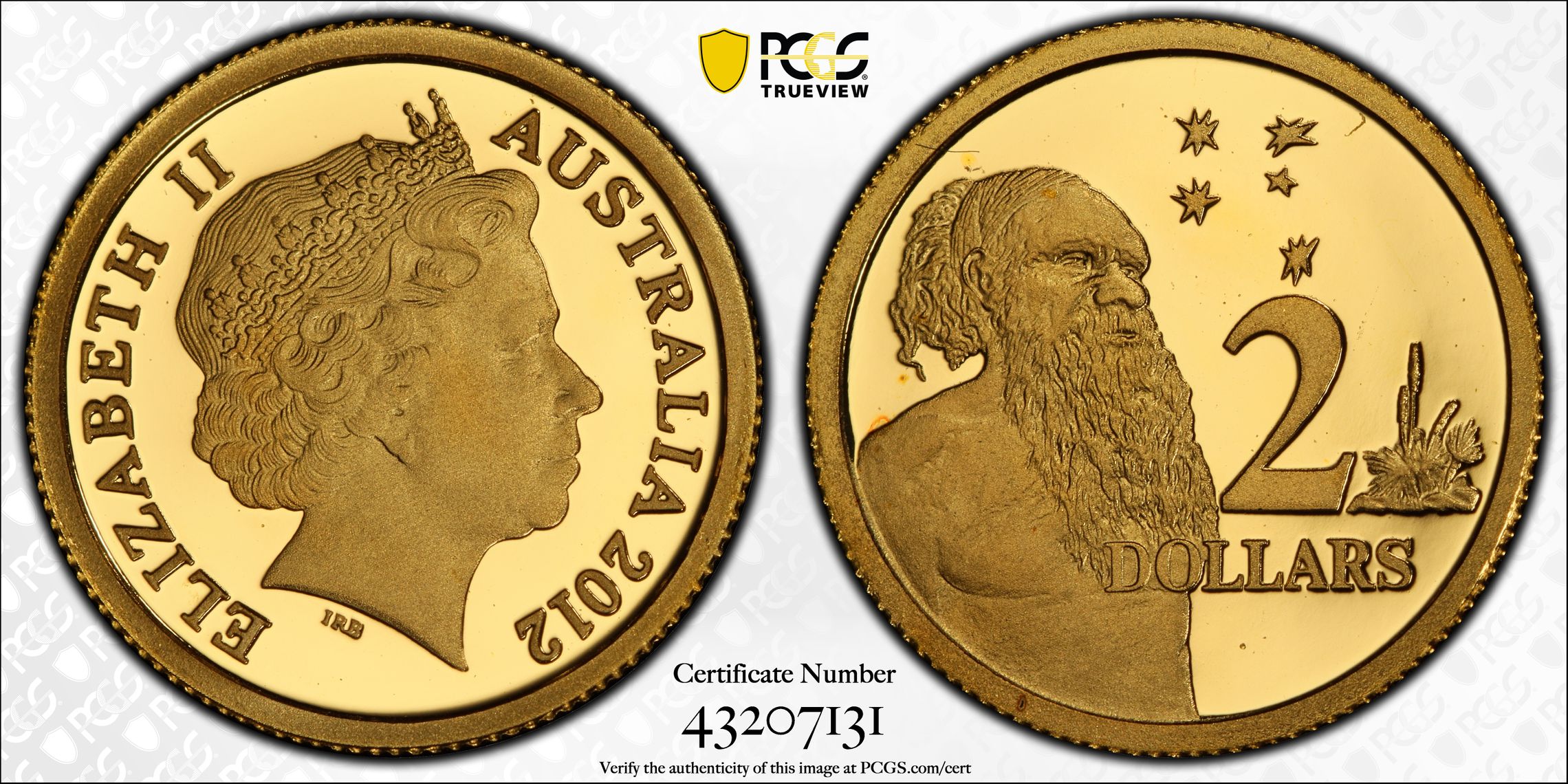 2012 Australia Two Dollar, $2 Aborigine PCGS - PR69DCAM -131