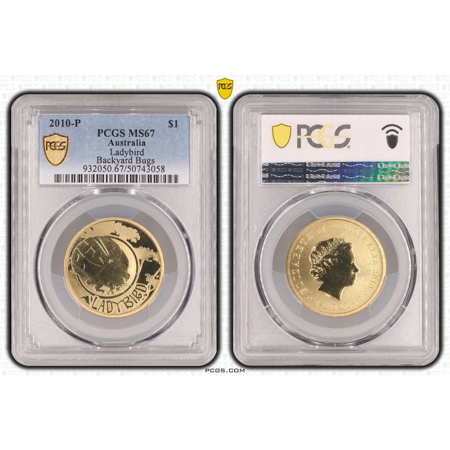 Ladybird Backyard Bugs, One Dollar, 2010-P, PCGS MS67