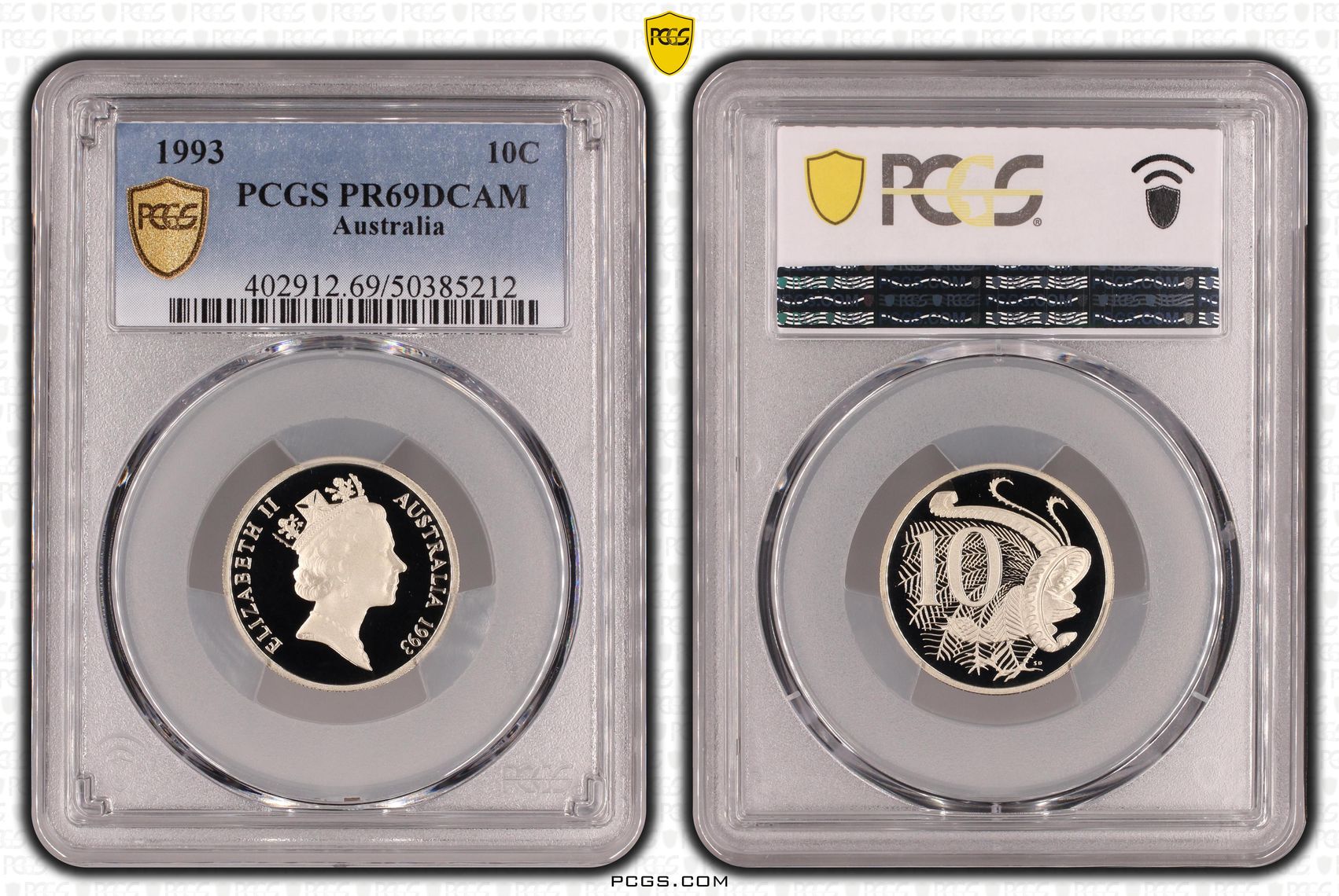 Ten Cent, 1993, Pcgs Pr69dcam