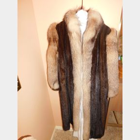 Mahogany Mink/ Crystal Fox full length full coat