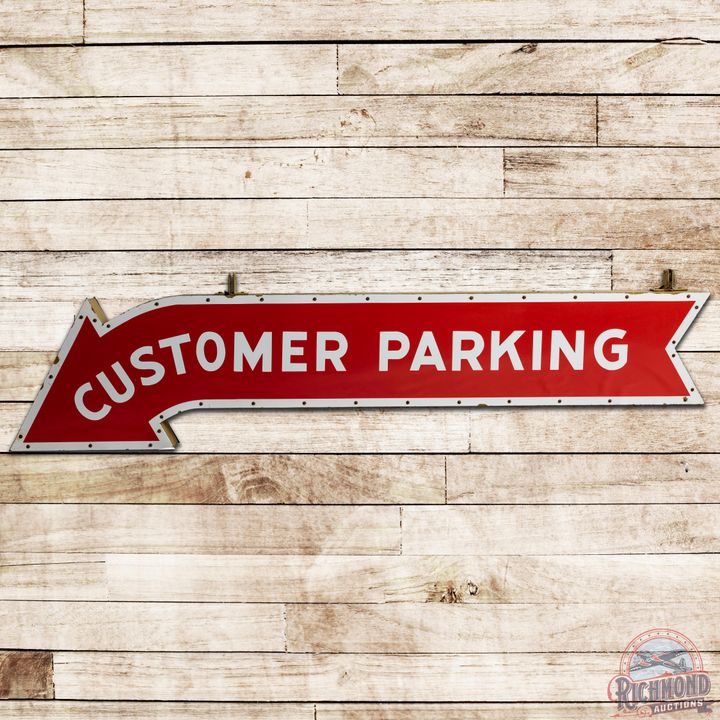 Customer Parking DSP 2-Piece Arrow Sign w/ Can - 9