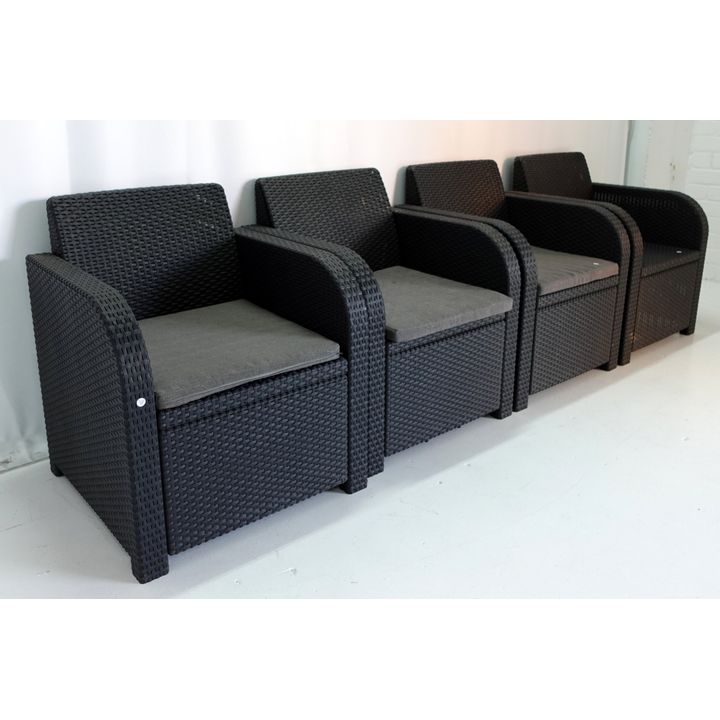 SET OF 4 ALL WEATHER ARMCHAIRS