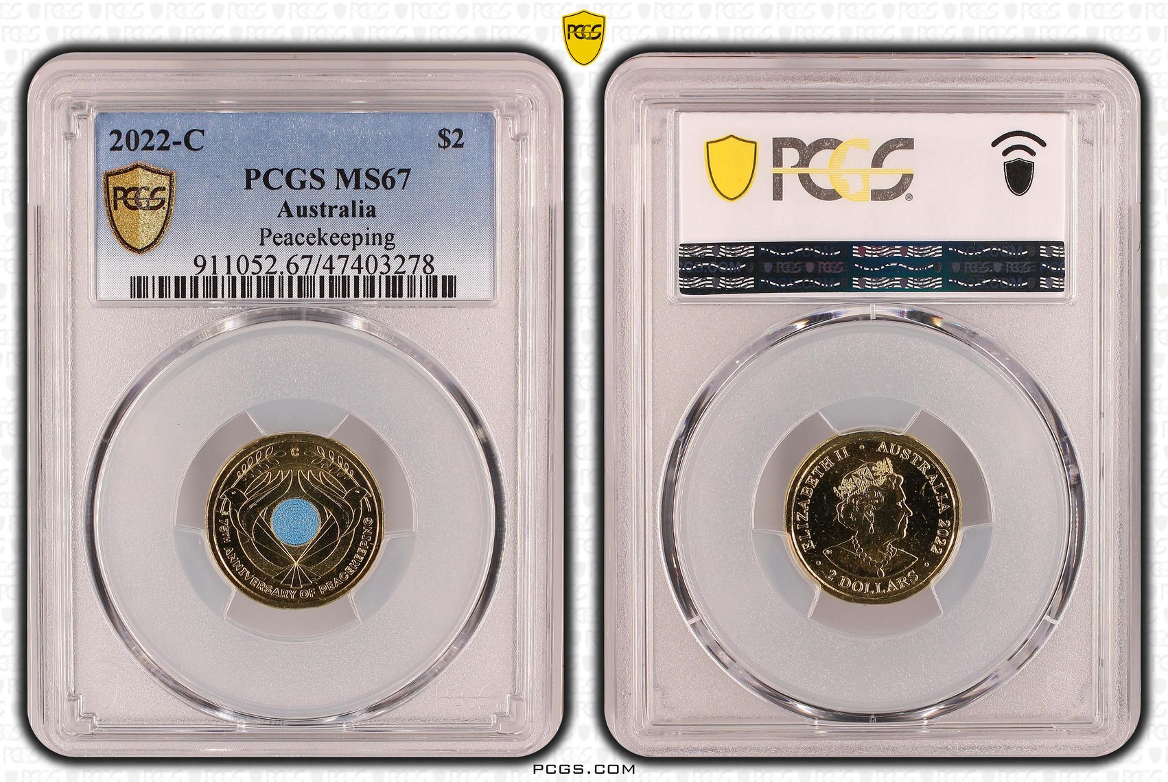Peacekeeping, Two Dollar, 2022-C, PCGS MS 67