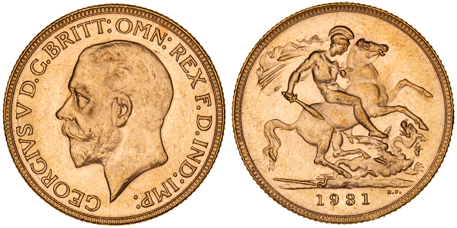 George V, Sovereign, 1931-P, CHU