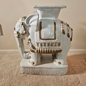 Vintage Regency Chinese Elephant Table / Plant Stand #1