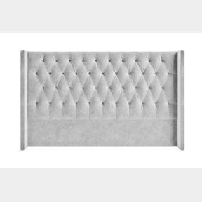 Vonani Diamond Velvet Tufted Headboard Light Grey Light Grey King |