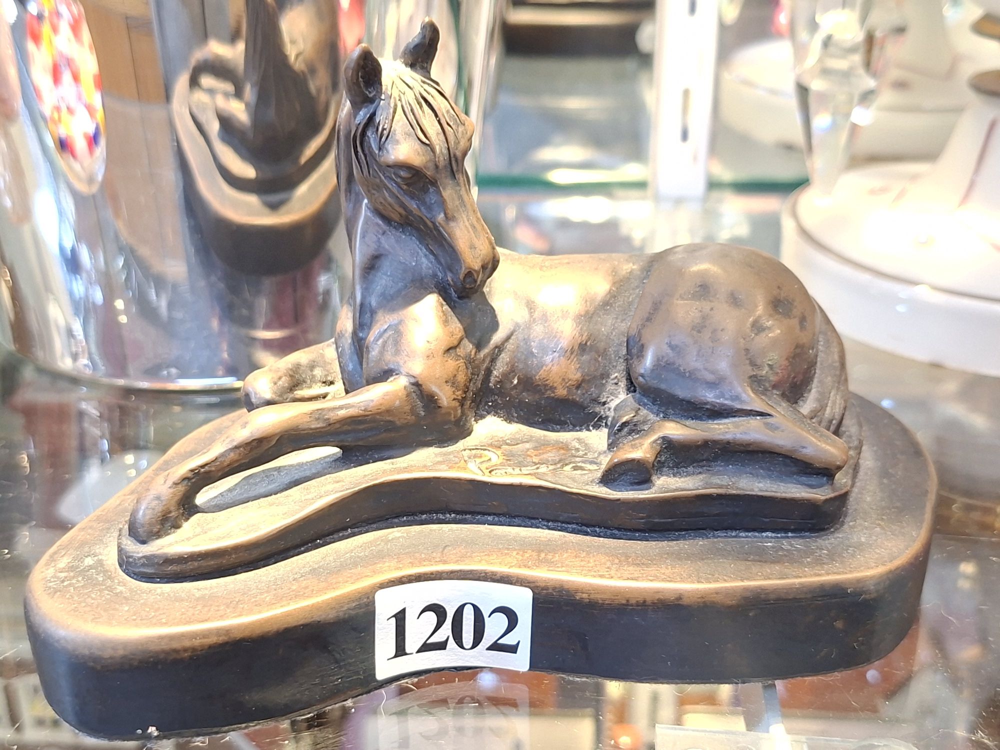 BRONZED FIGURE OF A HORSE
