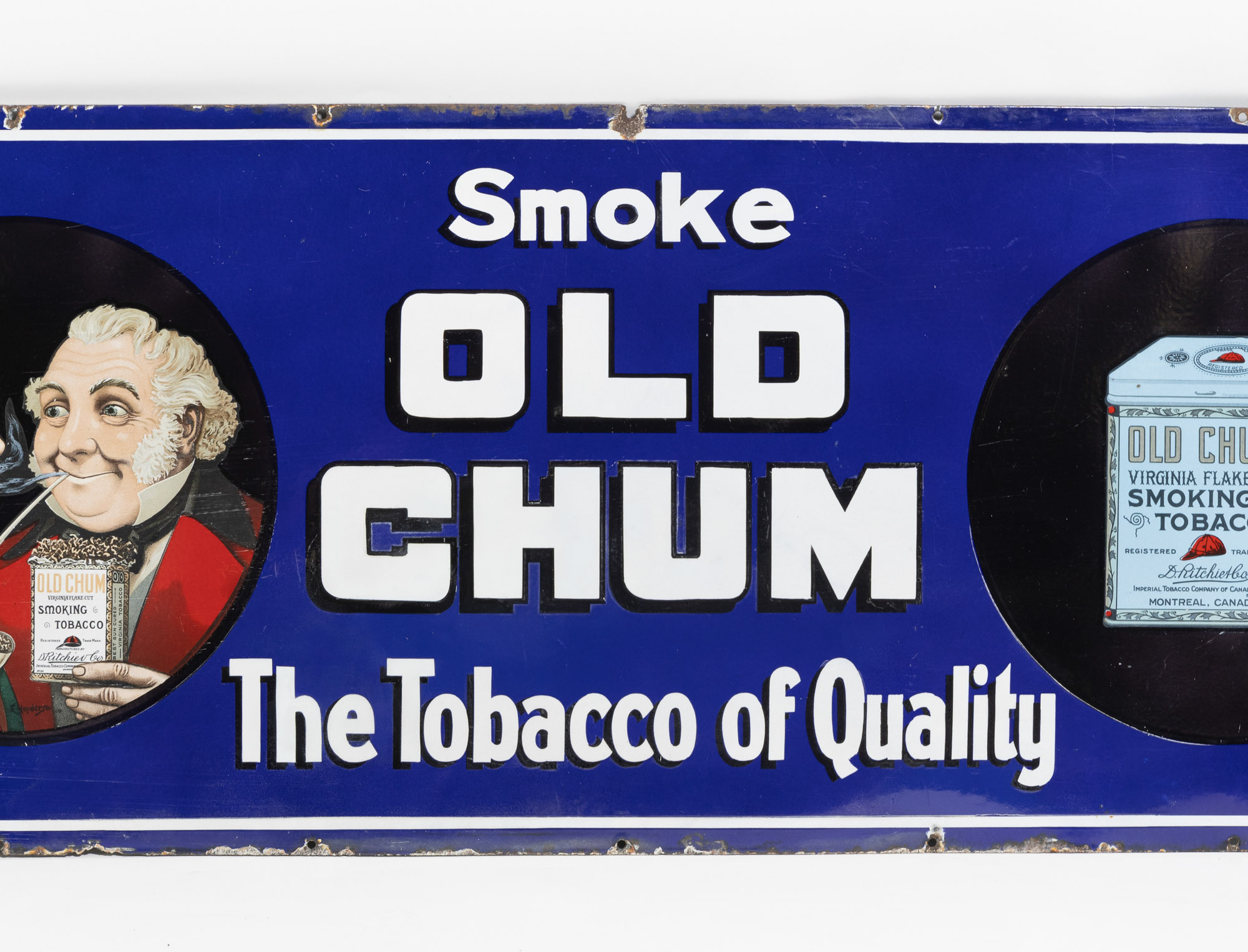 old chum tobacco tin Old Chum Tobacco Sign