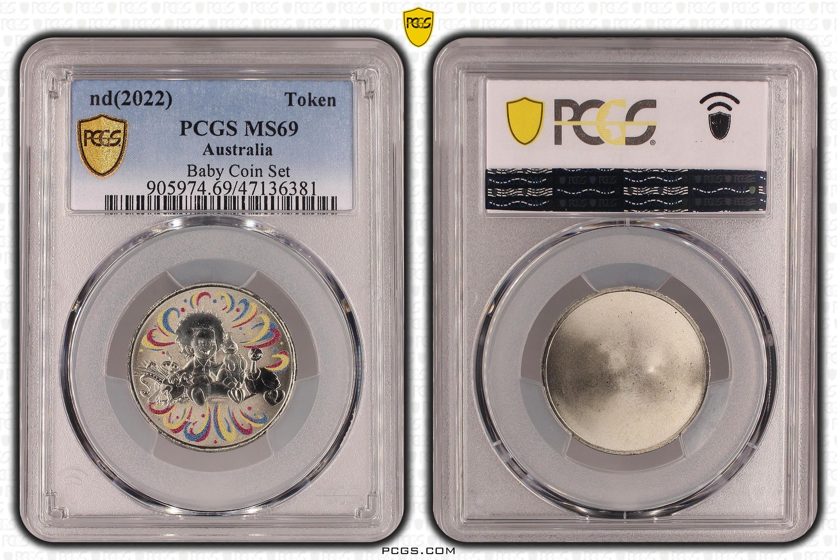 Elizabeth II, Baby Coin Set, Token, 2022, PCGS MS69