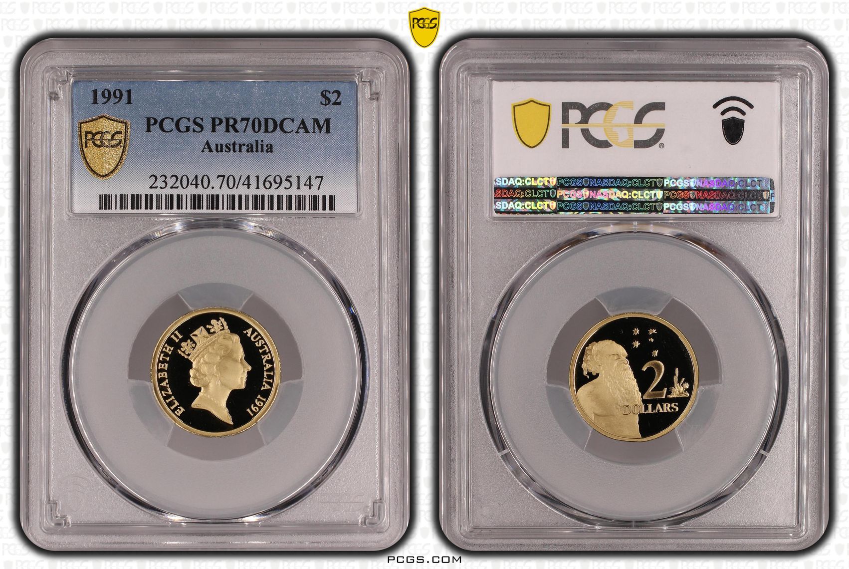 Elizabeth II, Two Dollar, 1991, PR70DCAM
