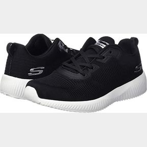 SKECHERS WOMENS TENNIS SHOES BLACK LACE UP SNEAKERS MEMORY FOAM SZ 10.5
