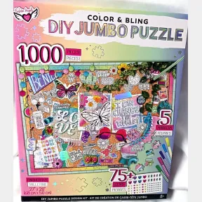 FASHION ANGELS COLOR & BLING DIY JUMBO PUZZLE 1000 PIECES