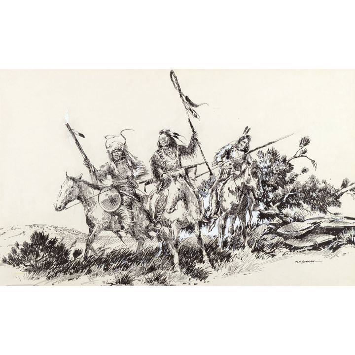Robert F. Morgan (1929-2015), Untitled (Indians)