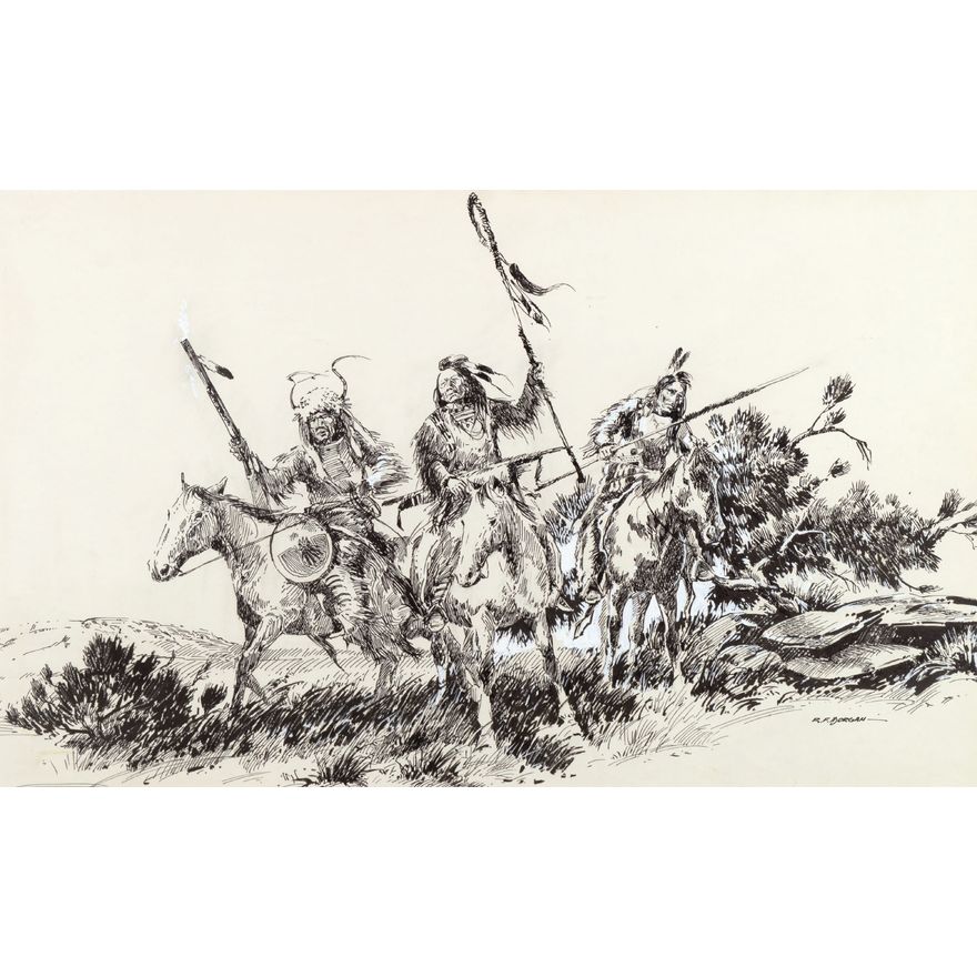 Robert F. Morgan (1929-2015), Untitled (Indians)