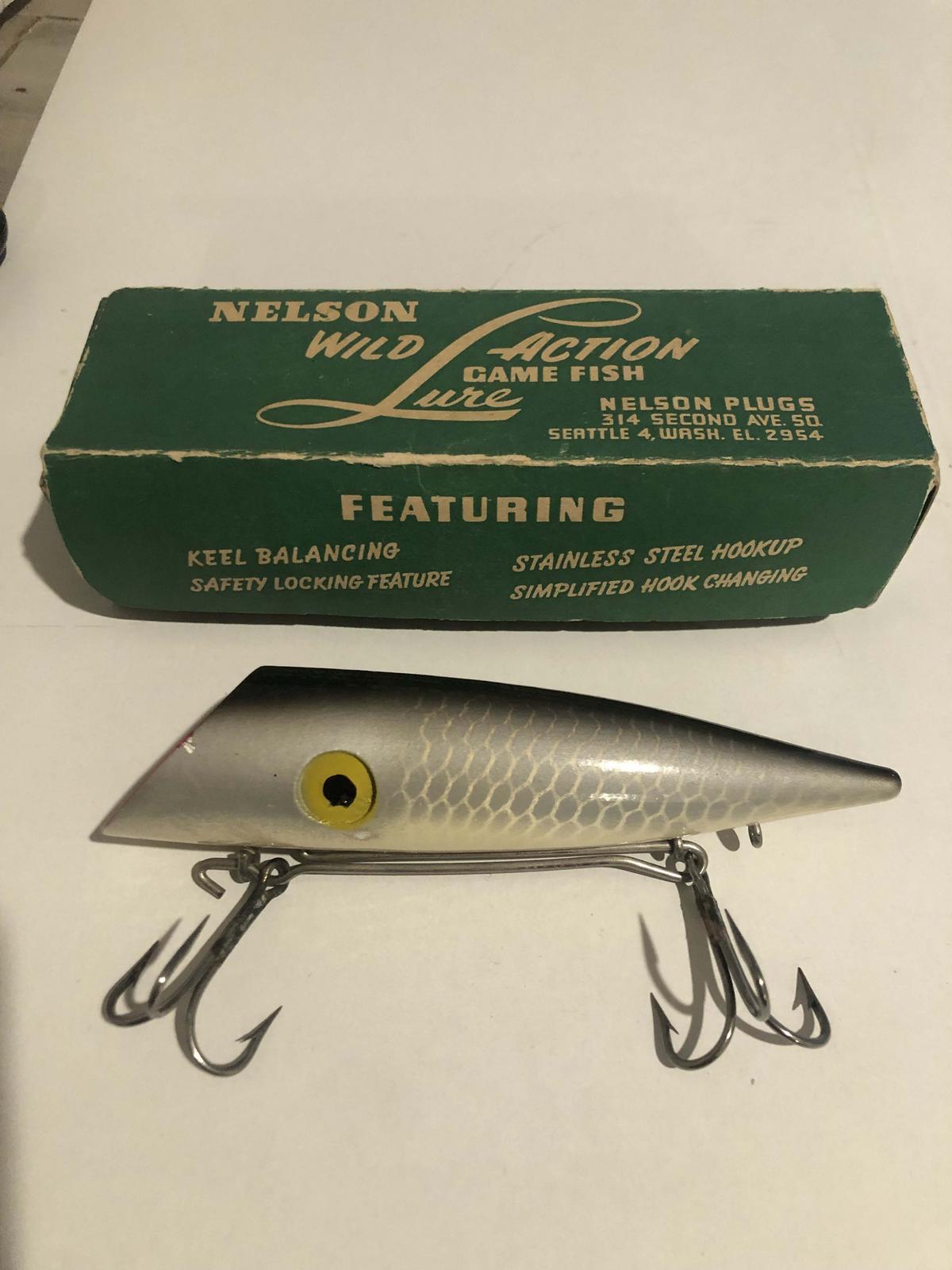 HARD TO FIND 40'S NELSON WILD ACTION LURE/BOX