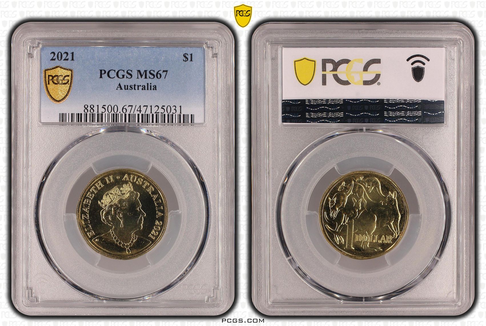 Elizabeth II, One Dollar, 2021, PCGS MS67