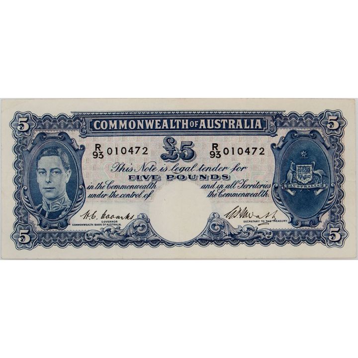Coombs/Watt, Five Pounds, 1949, EF