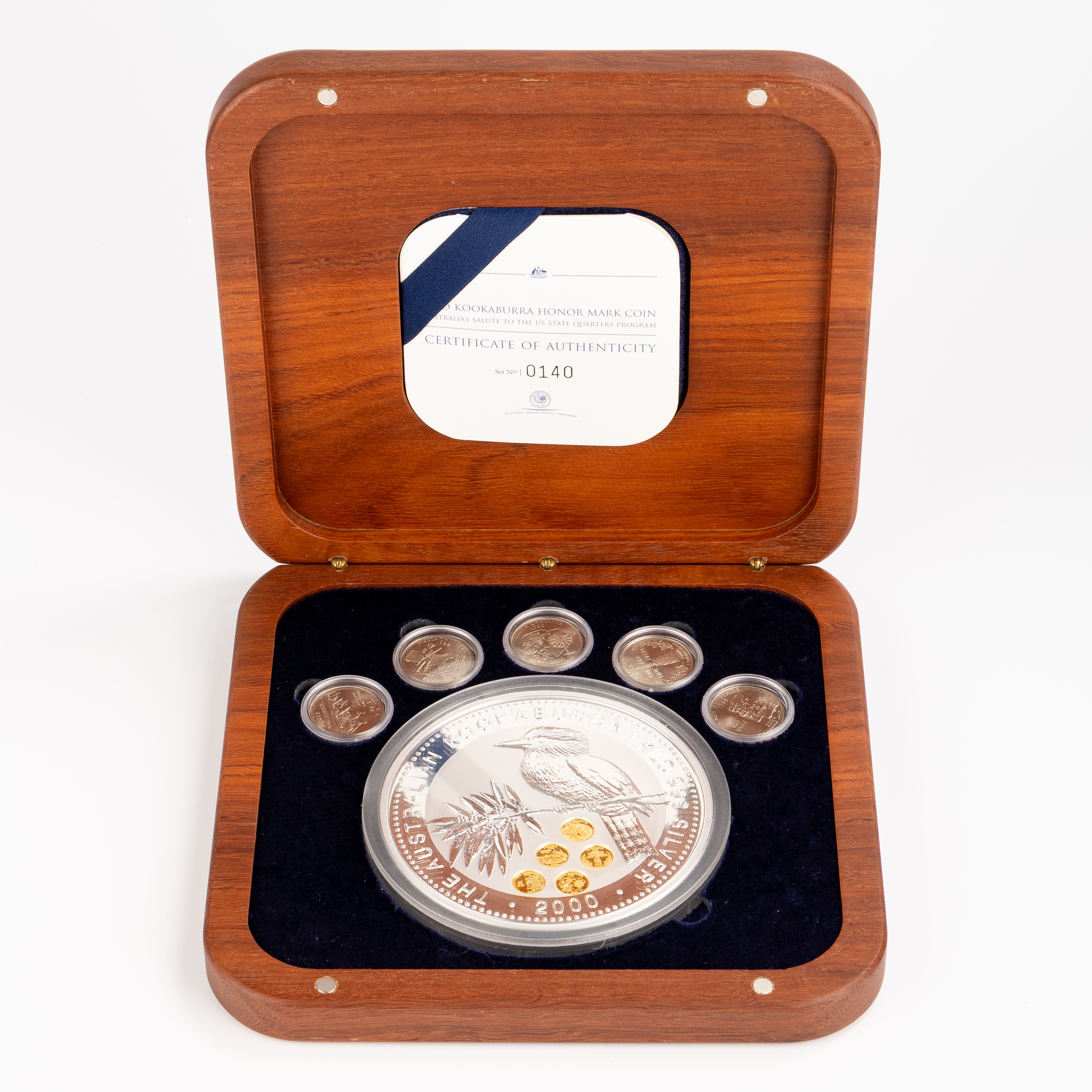 248 · Elizabeth II, Kookaburra Kilo Honor Mark US State Quarters, Thirty Dollars, 2000,  FDC