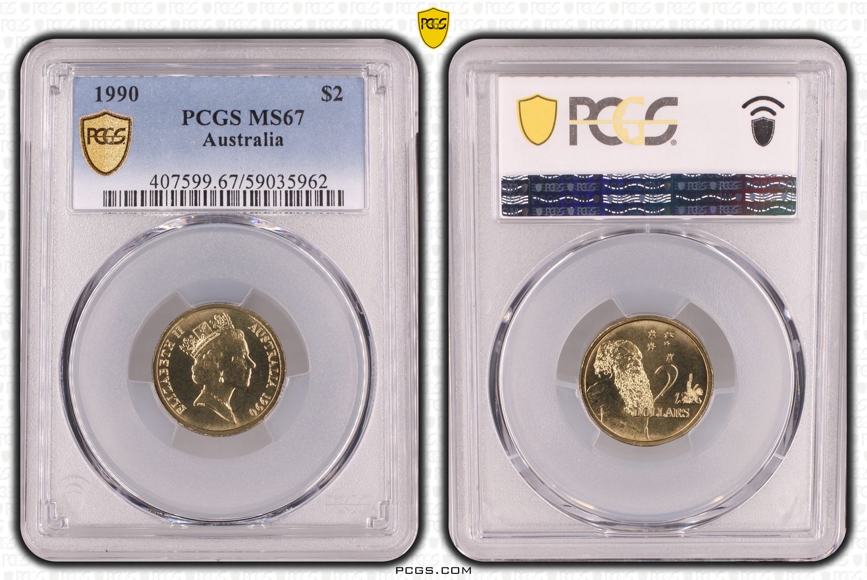 Two Dollar, 1990, PCGS MS67