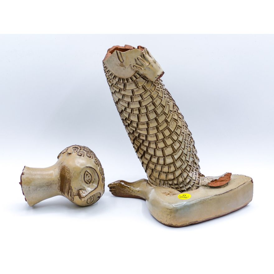 2pc Bennett Welsh Broken Fish Man Figurine 10.5''