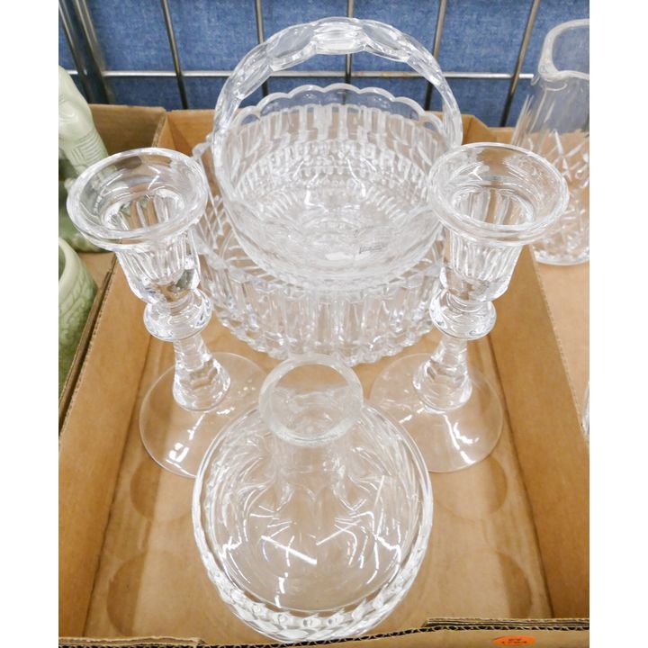Box Crystal Candlesticks Etc