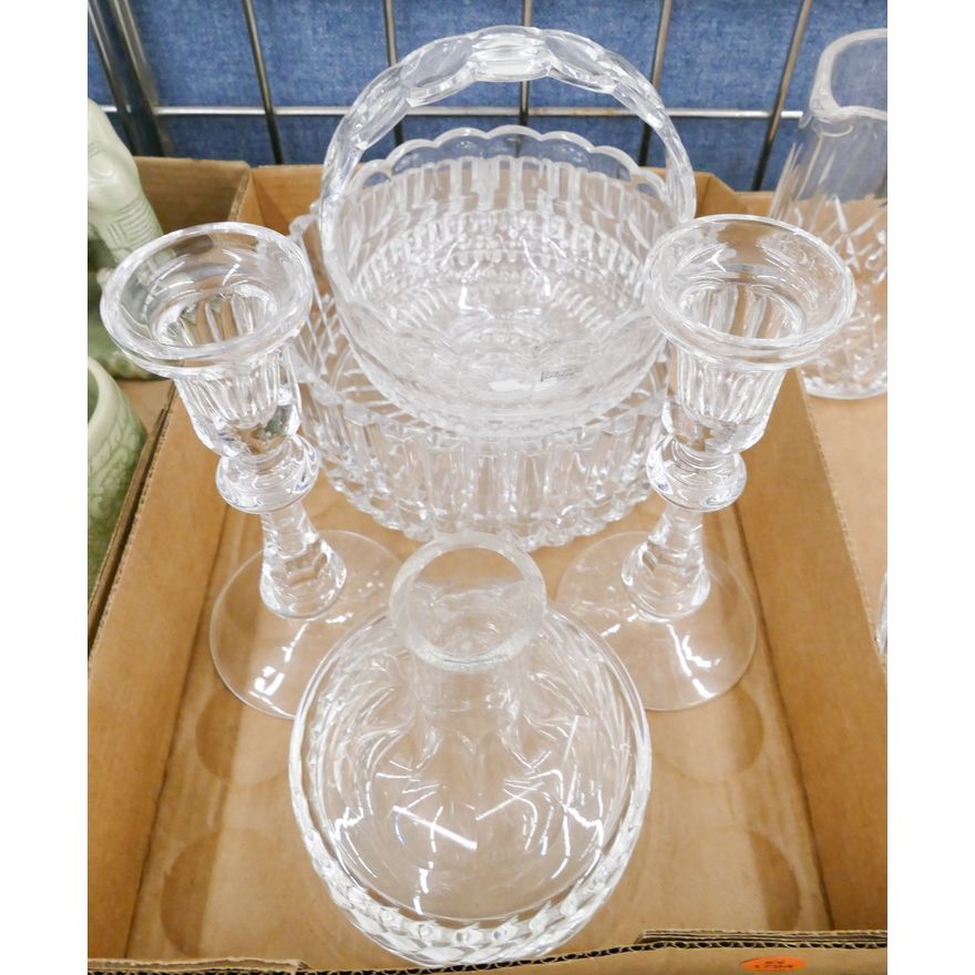 Box Crystal Candlesticks Etc