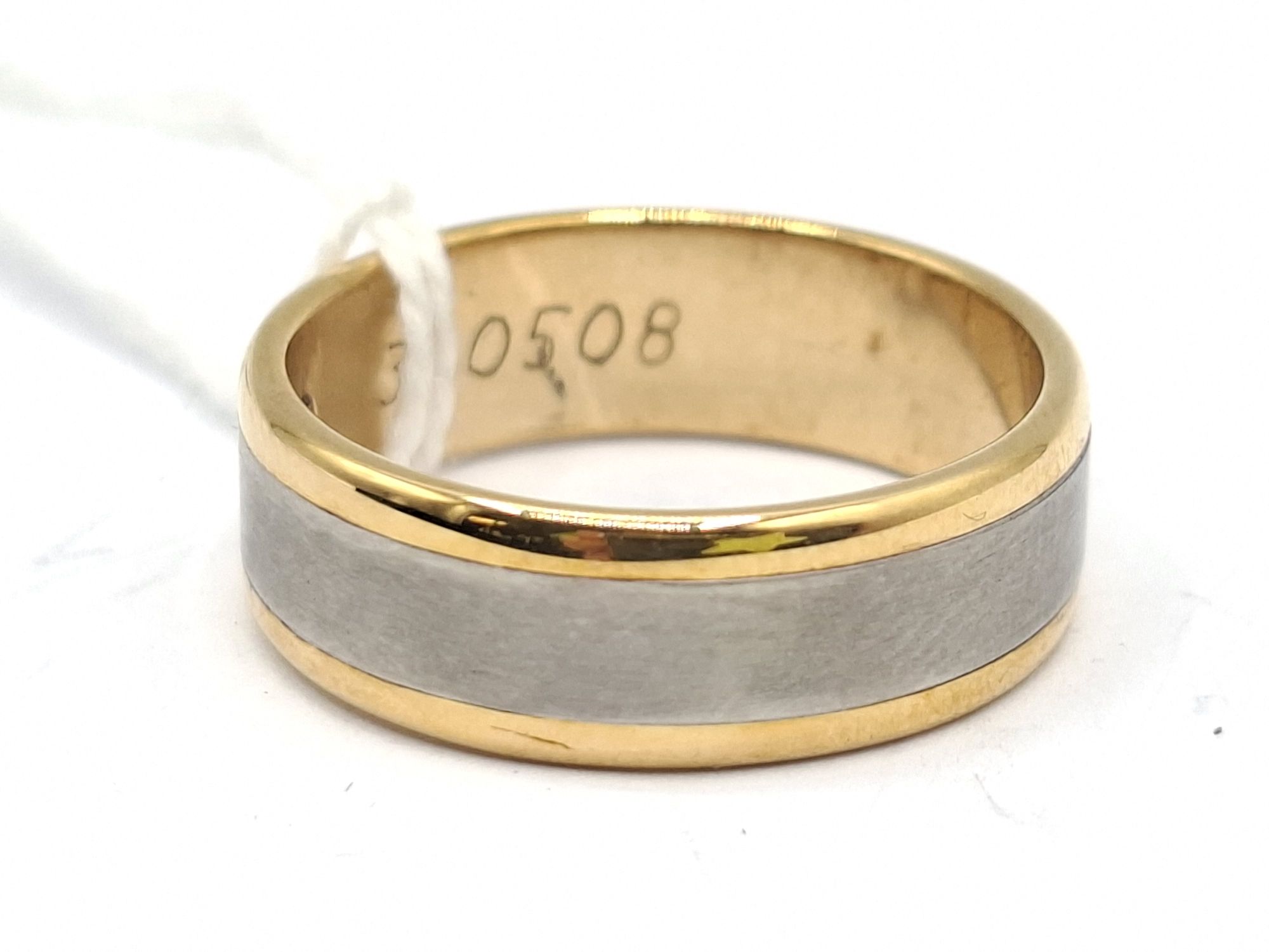 9ct Yellow Gold And Titanium Gents Ring