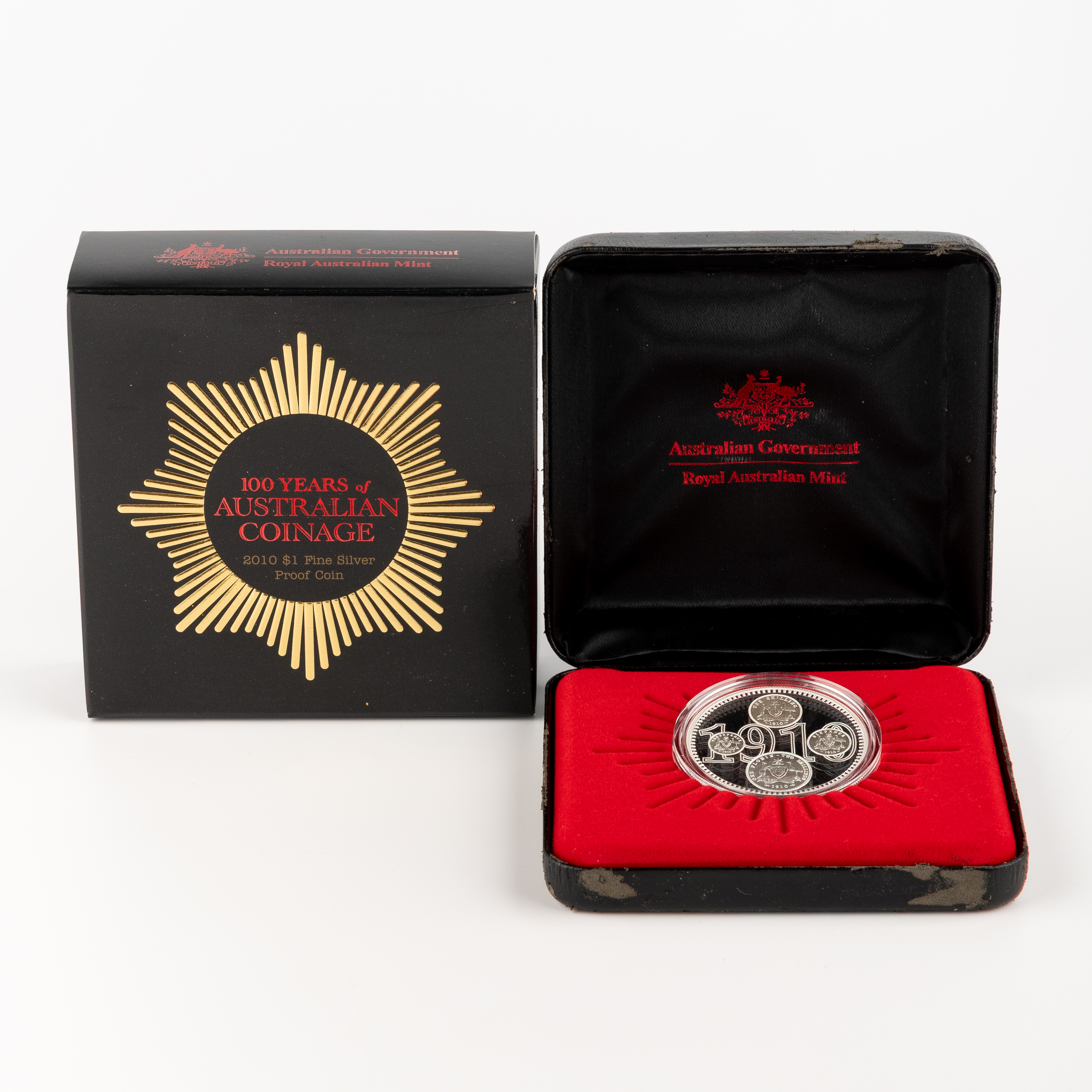 Elizabeth II, RAM - 100 Years of Australian Coinage, One Dollar, 2010, FDC