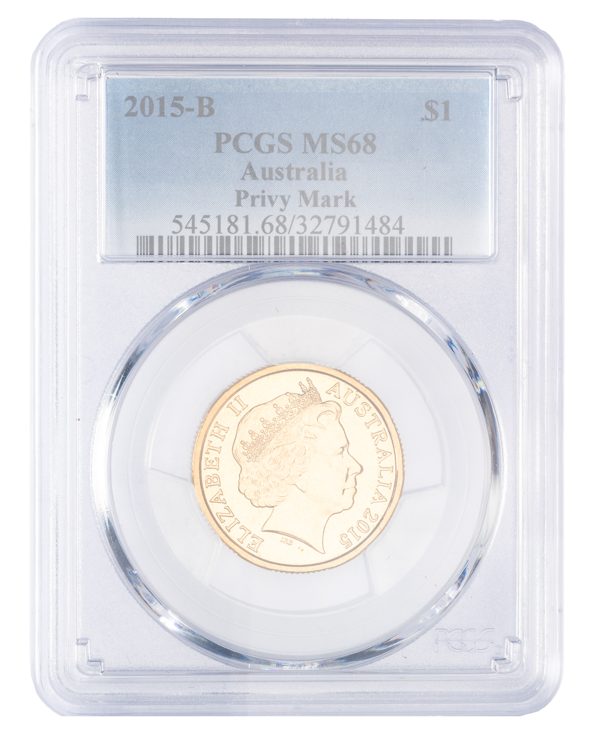 Elizabeth II, Privy Mark, One Dollar, 2015-B, PCGS MS68