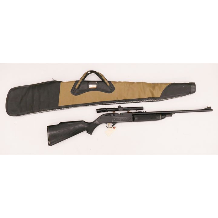 Crossman 66 Powermaster .177 Pellet Rifle. 4x Scope. Serial #105206843. Comes with soft storage case. (AG)