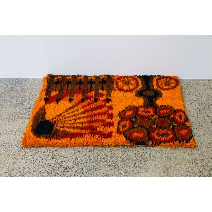 Scandinavian wool floor rug