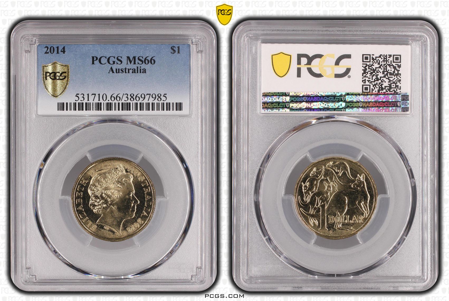 One Dollar, 2014, PCGS MS66