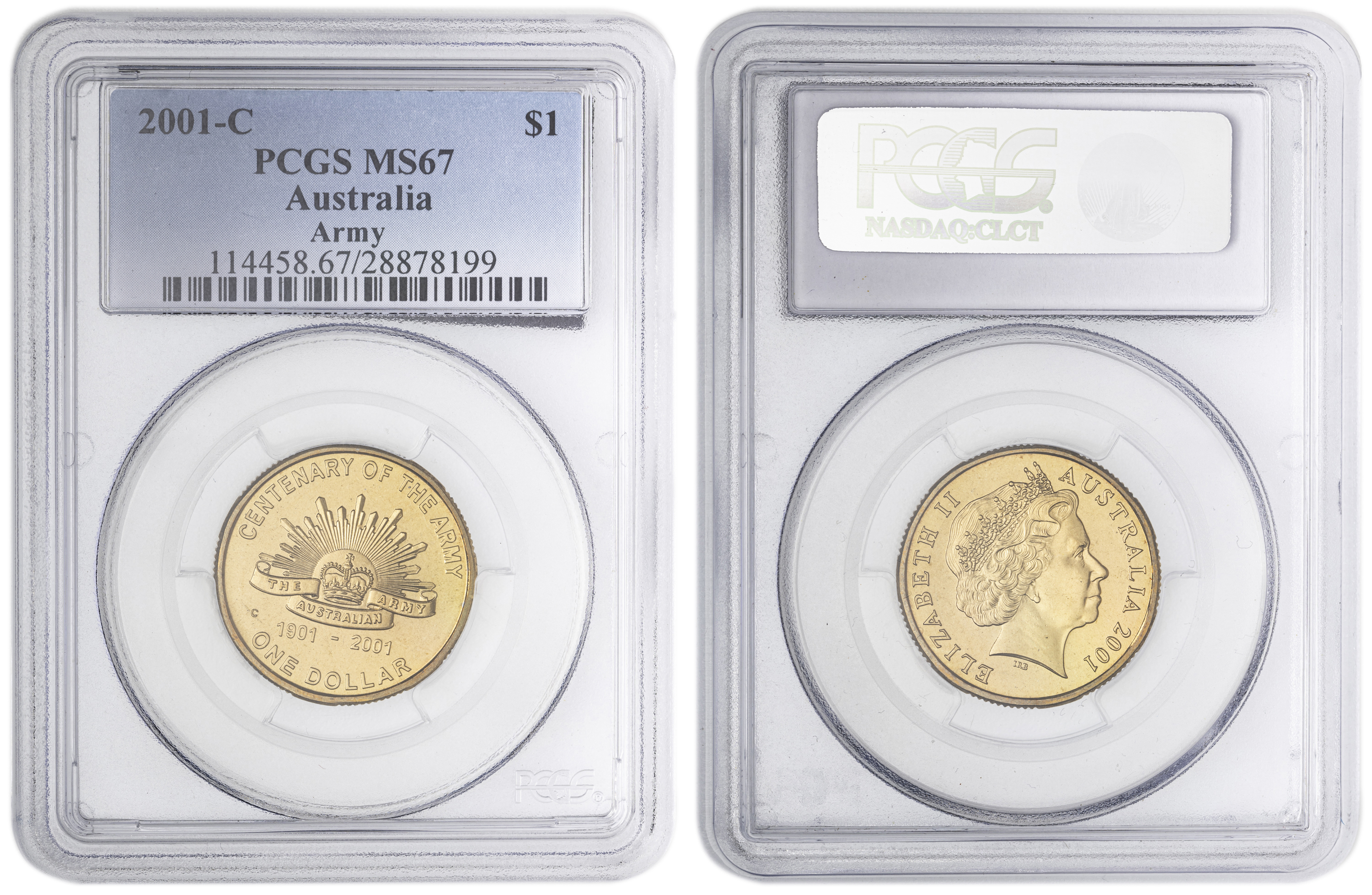 Army , One Dollar, 2001-C, PCGS MS67