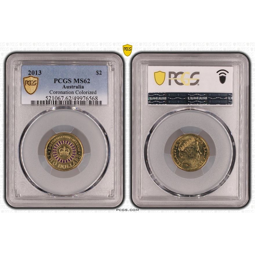 Coronation Colorized, Two Dollar, 2013, PCGS MS62