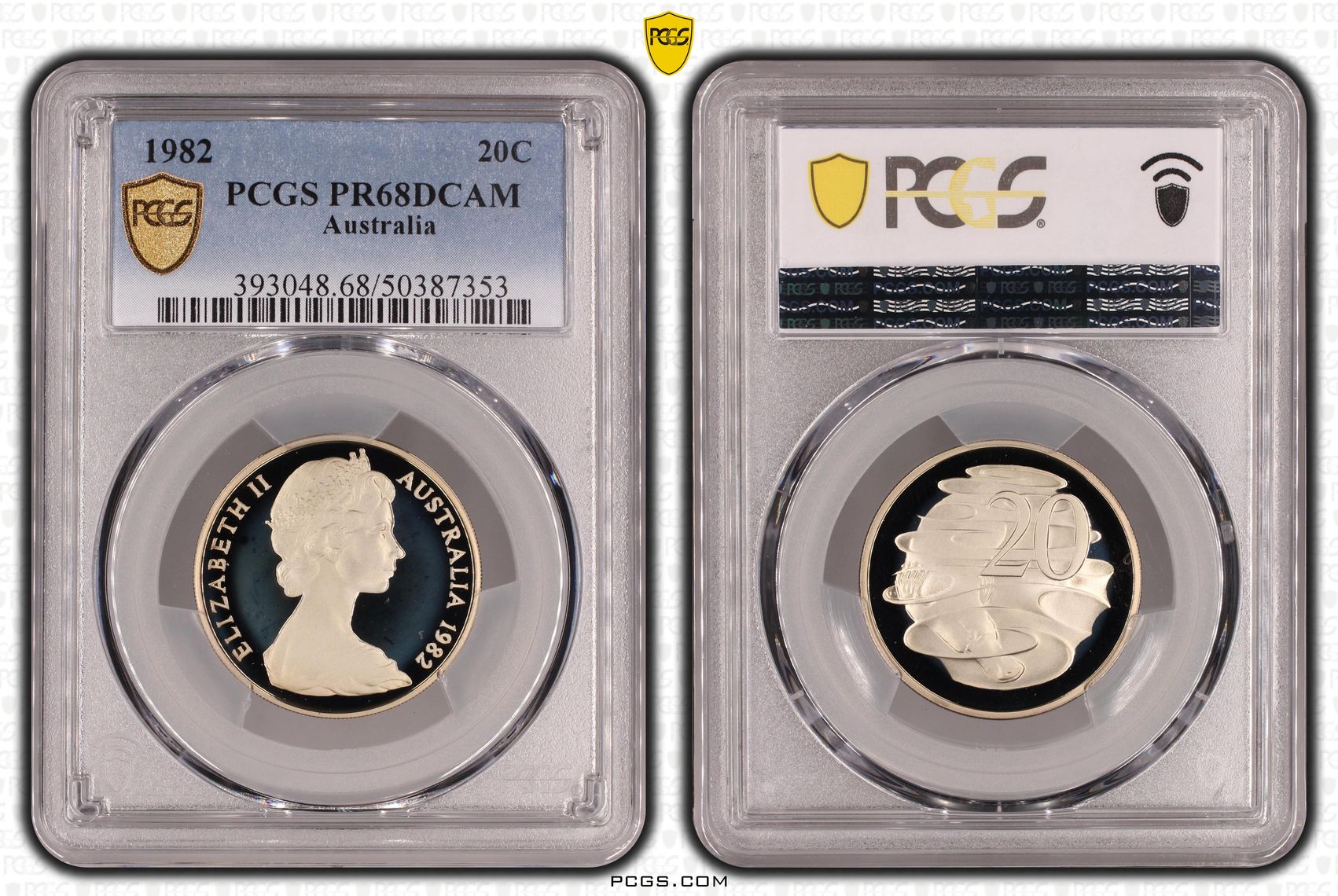 Twenty Cent, 1982, PCGS PR68DCAM
