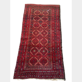 Afghan runner with goat hair on one side 182 x 90 - 50698/269