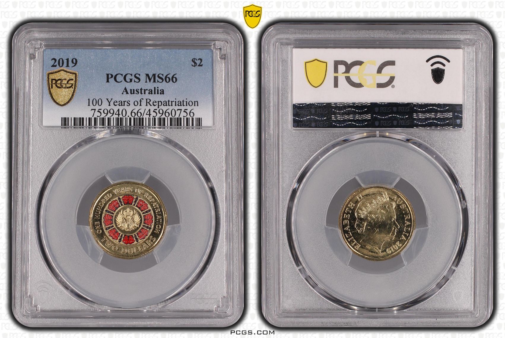 Elizabeth II, 100 Years of Repatriation, Two Dollar, 2019, PCGS MS66