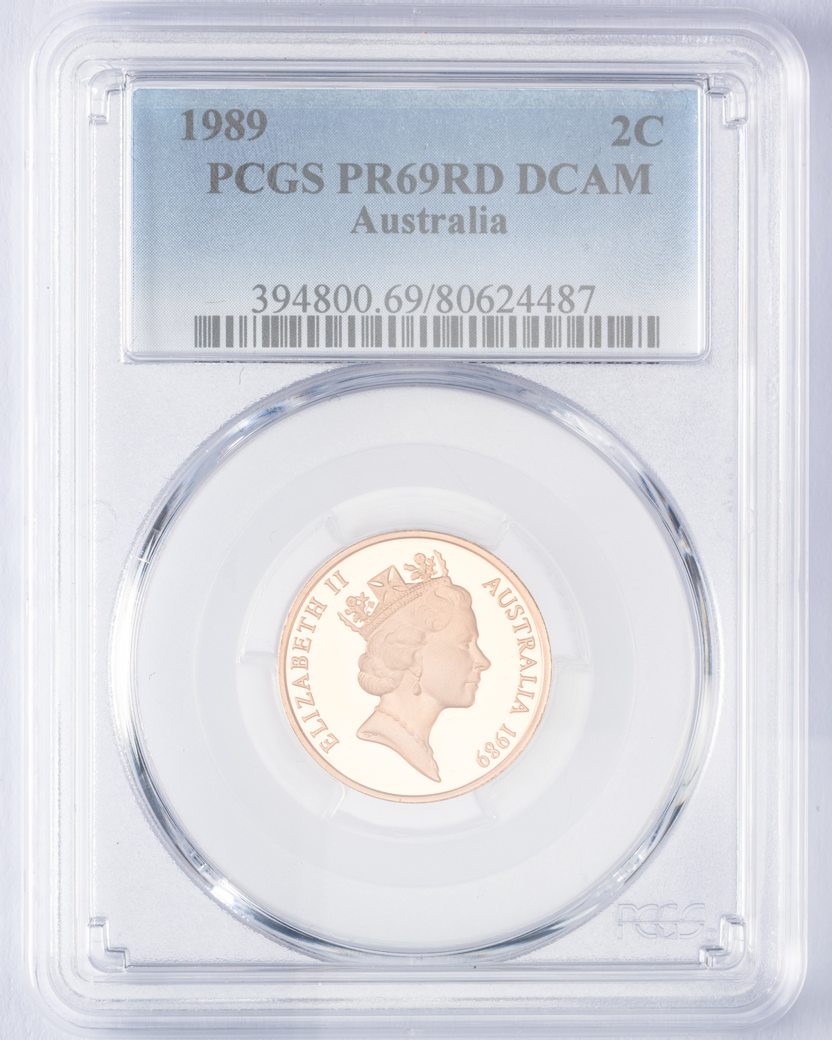 101 · Elizabeth II, Two Cent, 1989, PCGS PR69DCAM