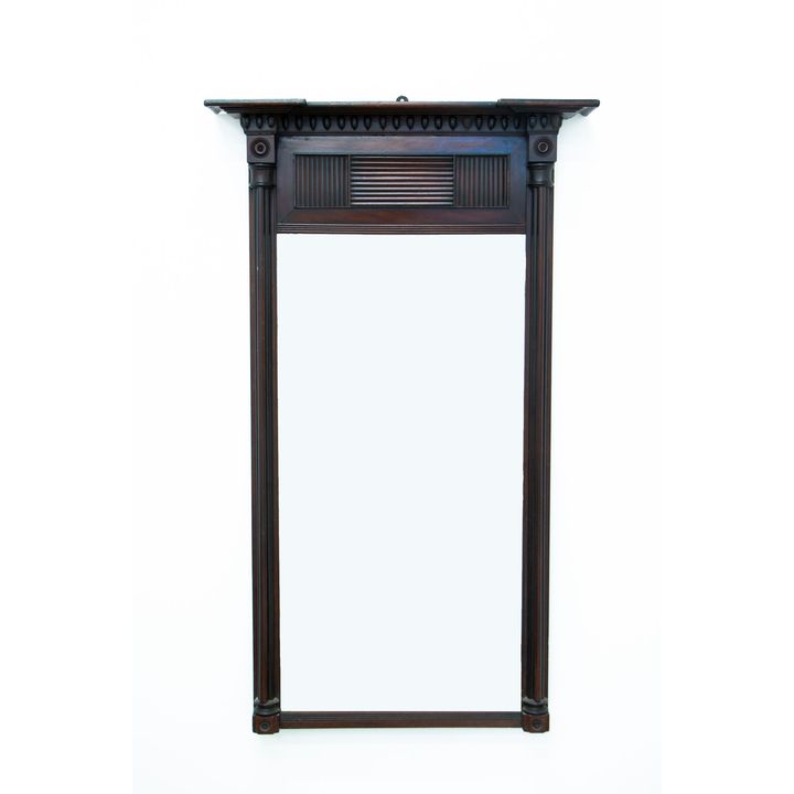 A 19th-century mahogany frame pier glass mirror