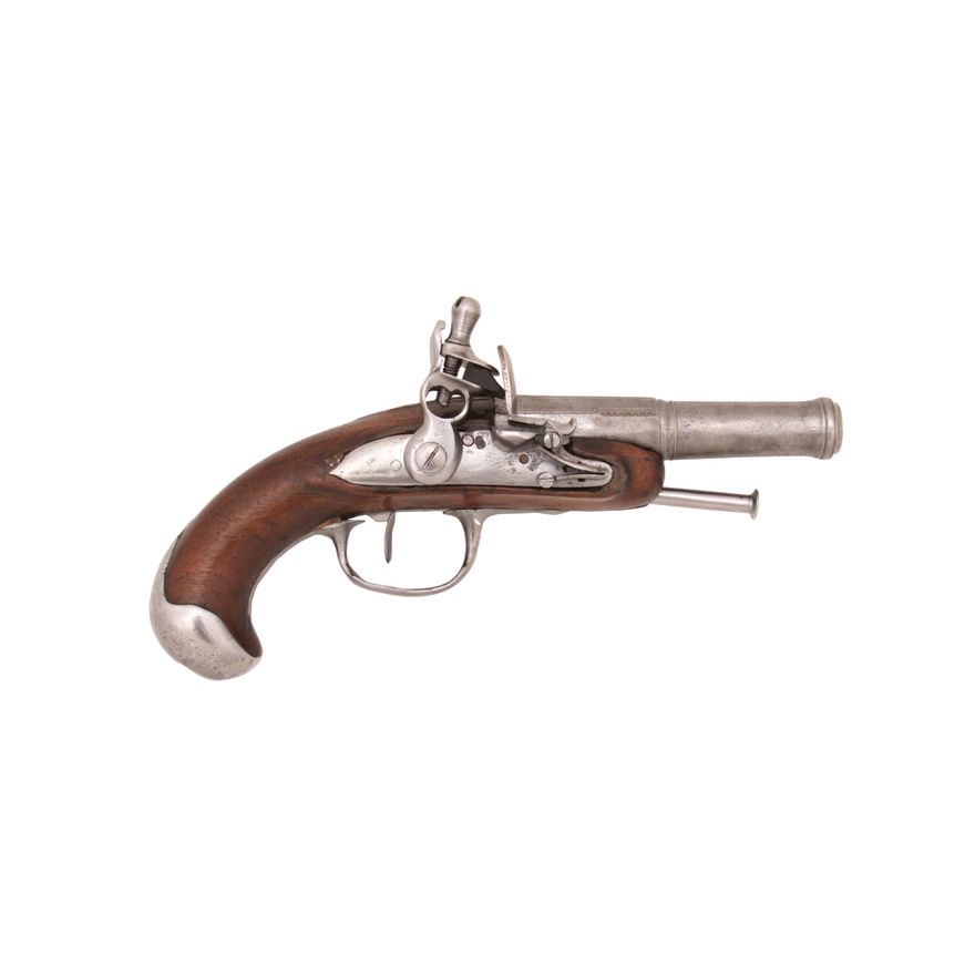 PISTOLET SKAŁKOWY, FRANCJA, XVIII W.
