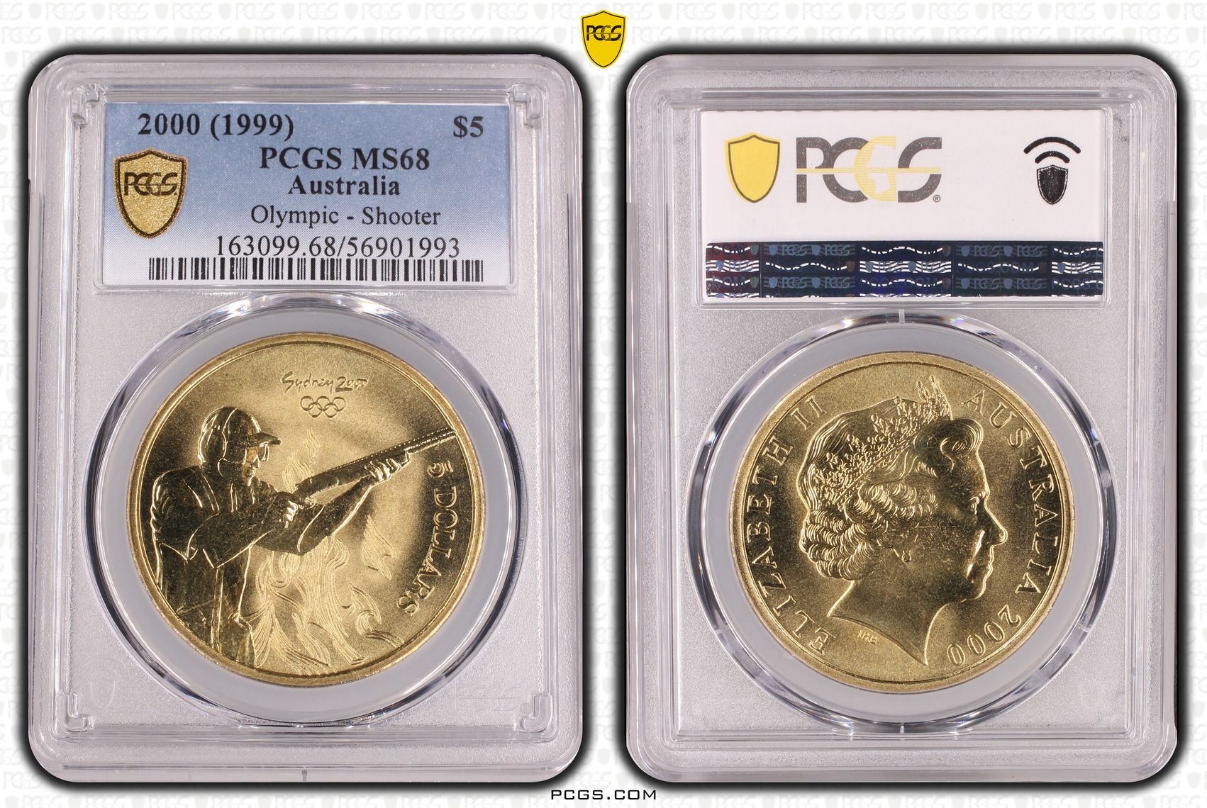 Shooter, Five Dollar, 2000, PCGS MS68