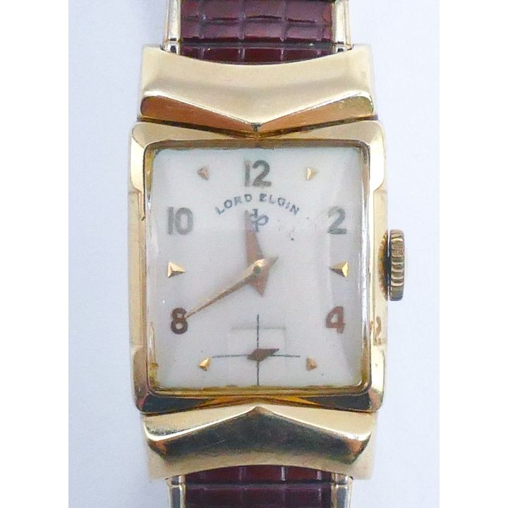 Vintage Men's 14k Lord Elgin Masonic Wrist Watch