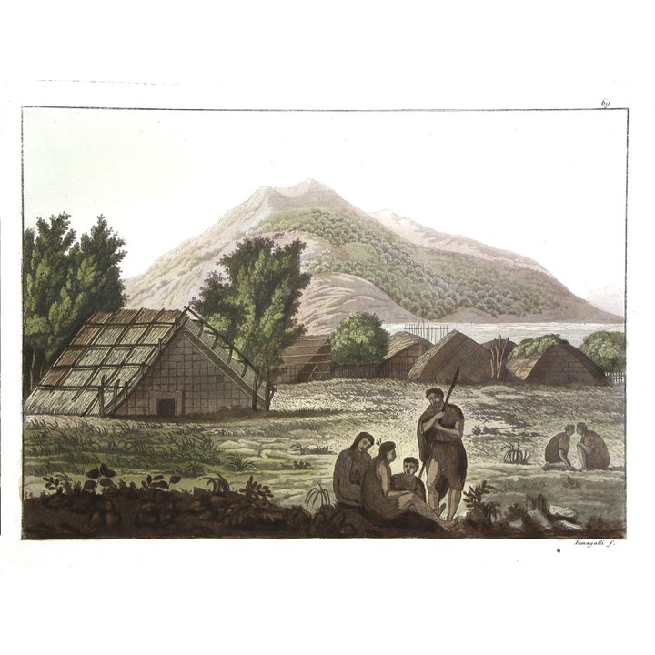 WEBBER, JOHN  - The Inside of a hippah in New Zealand.