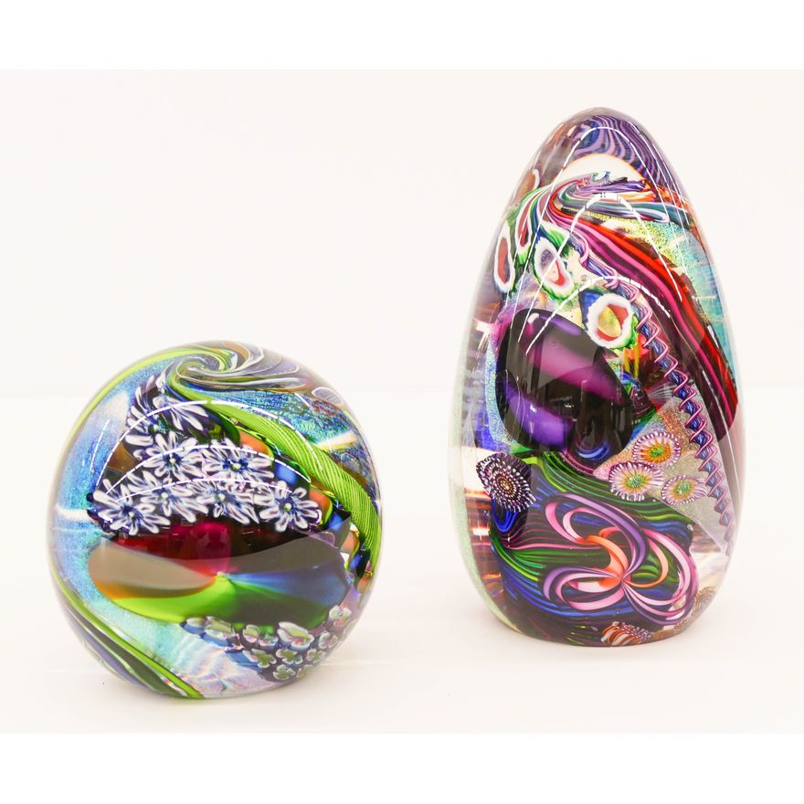 2pc James Nowak Large Aquarium Paperweights