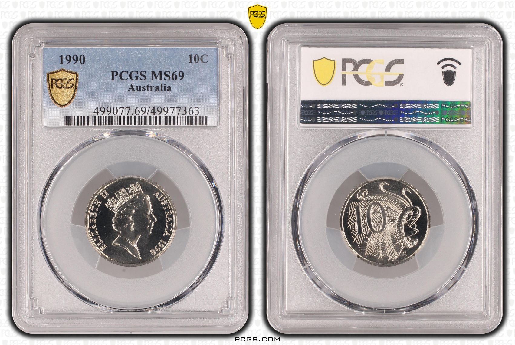 POP 6/0, Ten Cent, 1990, PCGS MS69